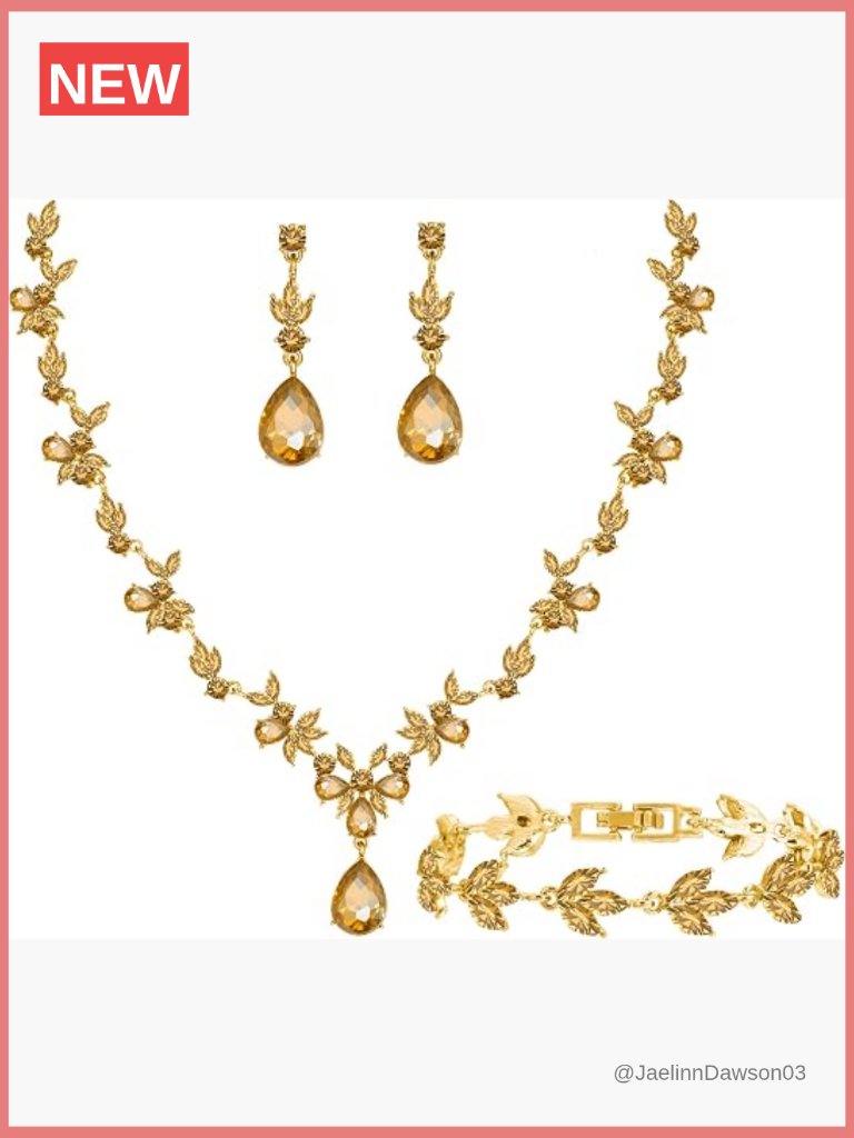 Bridal Crystal Jewelry Set - Necklace, Earrings, Bracelet